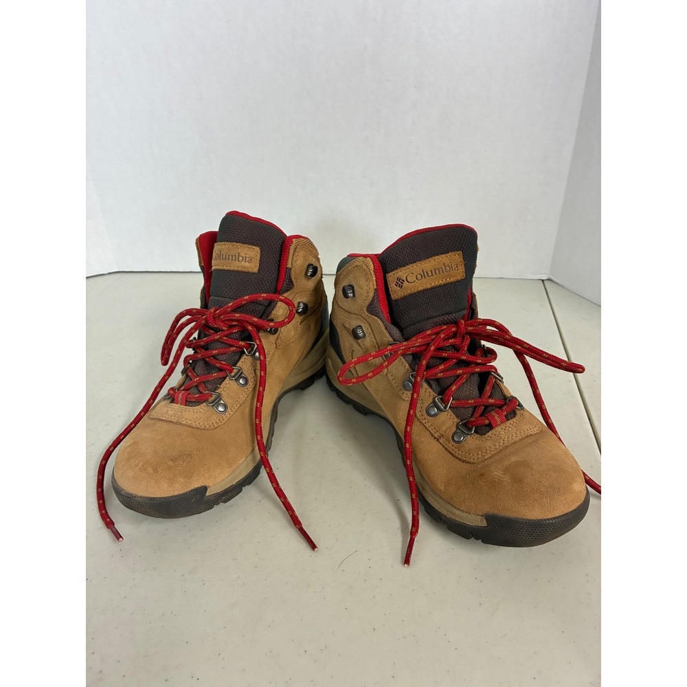 Columbia Womens Newton Ridge Plus Hiking Boots Brown Red BL4552-286 Size 9.5